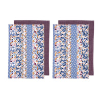 Ladelle Set of 4 Homespun Cotton Kitchen Tea Towels 50 x 70 cm Mulberry Home & Garden Kings Warehouse 
