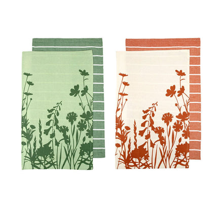 Ladelle Set of 4 Sanctuary Floral Cotton Kitchen Tea Towels 50 x 70 cm Mix Home & Garden Kings Warehouse 