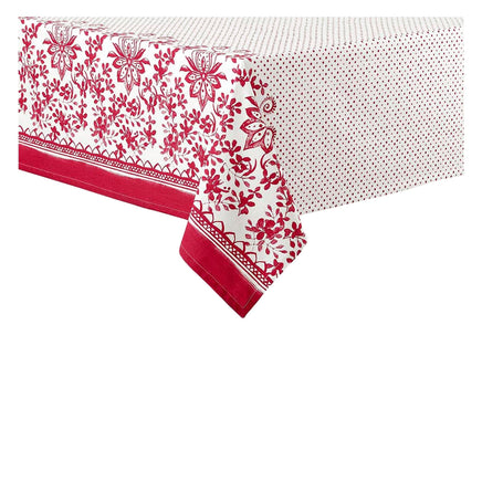 Ladelle Watercolour Floral Tablecloth 6 to 8 Seater Oblong 150 x 225 cm Red Home & Garden Kings Warehouse 