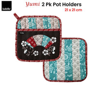 Ladelle Yumi Set of 2 Pot Holders 21 x 21 cm Home & Garden Kings Warehouse 