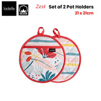 Ladelle Zest Set of 2 Pot Holders 21 x 21 cm Home & Garden Kings Warehouse 