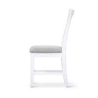 Laelia Dining Chair Set of 2 Solid Acacia Timber Wood Coastal Furniture - White dining Kings Warehouse 