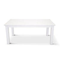 Laelia Dining Table 220cm Solid Acacia Timber Wood Coastal Furniture - White dining Kings Warehouse 