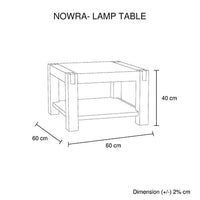 Lamp Table Open Storage Solid Wooden Frame in Classic Oak Colour Furniture Kings Warehouse 