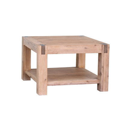 Lamp Table Open Storage Solid Wooden Frame in Classic Oak Colour Furniture Kings Warehouse 