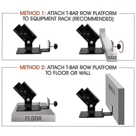 Landmine T Bar Row Platform 360 Degree Swivel for 1 & 2 Inch Bars Olympic Sports & Fitness Kings Warehouse 