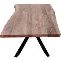 Lantana Coffee Table 130cm Live Edge Solid Acacia Timber Wood Metal Leg -Natural living room Kings Warehouse 