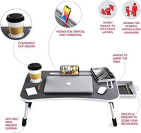 Laptop Bed Desk with Storage and foldable legs for Adults, Kids & Home Office Boxing Day Bash Kings Warehouse 