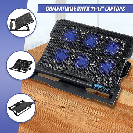 Laptop Cooling Pad with Adjustable Fan Stand – Fits 11" to 17" Notebooks Electronics Kings Warehouse 