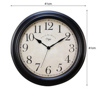 Large 41cm Wall Clock Silent Home Wall Decor Retro Clock for Living Room Kitchen Home Office Kings Warehouse 
