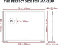 Large Hollywood Makeup Mirror 3 Modes Lighted and Smart Touch Control (92 x 68 cm) Kings Warehouse 