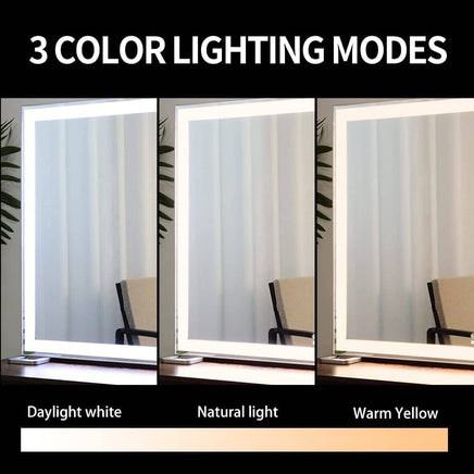 Large Hollywood Makeup Mirror 3 Modes Lighted and Smart Touch Control (92 x 68 cm) Kings Warehouse 