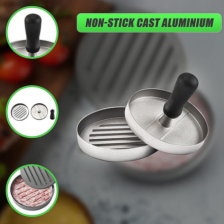Large Round Hamburger Patty Maker Grill Press Burger Metal Mold Cooking Tools Home & Garden KingsWarehouse 