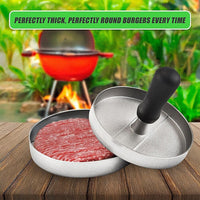 Large Round Hamburger Patty Maker Grill Press Burger Metal Mold Cooking Tools Home & Garden KingsWarehouse 