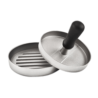 Large Round Hamburger Patty Maker Grill Press Burger Metal Mold Cooking Tools Home & Garden KingsWarehouse 