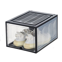Large Shoe Storage Boxes Stackable Shoe Box Organisers Containers Display Cases Bins Magnetic Door Kings Warehouse 