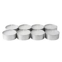 Large Tealight Candles 6cm Wide in silver foil cup 10 in a pack - Party Event Wedding BBQ Dinner Romantic Ambience Decor Kings Warehouse 