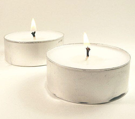Large Tealight Candles 6cm Wide in silver foil cup 10 in a pack - Party Event Wedding BBQ Dinner Romantic Ambience Decor Kings Warehouse 
