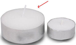 Large Tealight Candles 6cm Wide in silver foil cup 10 in a pack - Party Event Wedding BBQ Dinner Romantic Ambience Decor Kings Warehouse