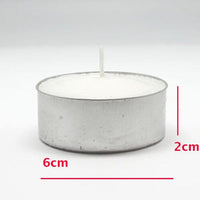 Large Tealight Candles 6cm Wide in silver foil cup 10 in a pack - Party Event Wedding BBQ Dinner Romantic Ambience Decor Kings Warehouse 