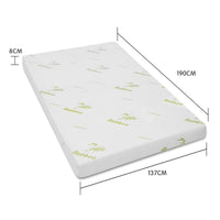 Laura Hill Cool Gel Memory Foam Mattress Topper Bamboo Fabric Cover Double Kings Warehouse 