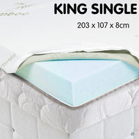 Laura Hill Cool Gel Memory Foam Mattress Topper - King Single Kings Warehouse 