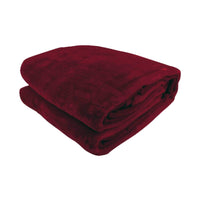 Laura Hill Double-sided Large 220 X 240cm Faux Mink Throw Rug Blanket 800-gsm Heavy - Red Kings Warehouse 