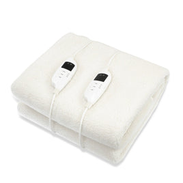Laura Hill Electronic Fleecy Electric Blanket Heated Fitted Queen Size Bed Safety 9 Levels Kings Warehouse 