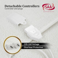 Laura Hill Electronic Fleecy Electric Blanket Heated Fitted Queen Size Bed Safety 9 Levels Kings Warehouse 
