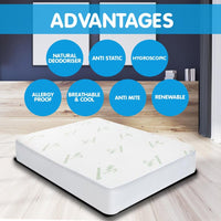 Laura Hill Fitted Bamboo Mattress Protector Underlay Queen King Single Size Kings Warehouse 