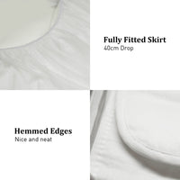 Laura Hill Heated Electric Blanket Double Size Fitted Fleece Underlay Winter Throw - White Home & Garden Kings Warehouse 