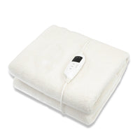 Laura Hill Heated Electric Blanket Fitted Fleece Underlay Throw Single Kings Warehouse 