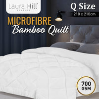 Laura Hill Microfibre Bamboo Comforter Quilt 700gsm - Queen Kings Warehouse 