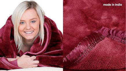 Laura Hill Mink Blanket Double Sided Queen Size Soft Plush Bed Faux Throw Rug 220 X 240cm Kings Warehouse 