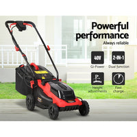 Lawn Mower Cordless 40V Battery Electric Lawnmower 34cm Width Home & Garden Kings Warehouse 