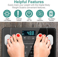 LCD Scales Body Weight Bathroom Bath room Body Fat Gym Fitness Scale BMI BMR Kings Warehouse 