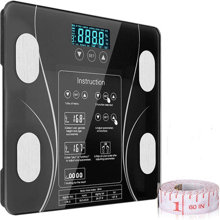 LCD Scales Body Weight Bathroom Bath room Body Fat Gym Fitness Scale BMI BMR Kings Warehouse 