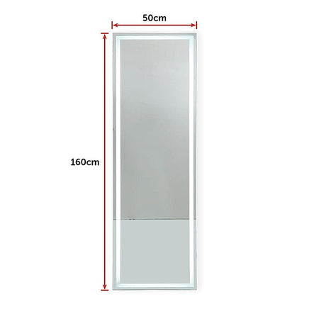 LED Full Length Mirror Standing Floor Makeup Wall Light Mirror 1.6M Home & Garden Kings Warehouse 