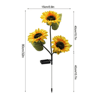 LED Solar Sunflower Lights Flower Lamp Landscape Lawn Path Garden AU Day Kings Warehouse 