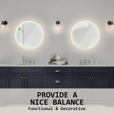 LED Wall Mirror Round Anti-Fog Bathroom 60cm Home & Garden Kings Warehouse 