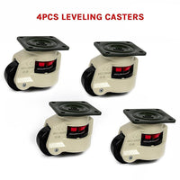 Leveling Casters Swivel Workbench Adjustable Wheel 1000KG Retractable 4PCS Tools Kings Warehouse 