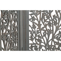 Life Dig 4 Panel Room Divider Screen Privacy Shoji Timber Wood Stand - Dark Grey Kings Warehouse 