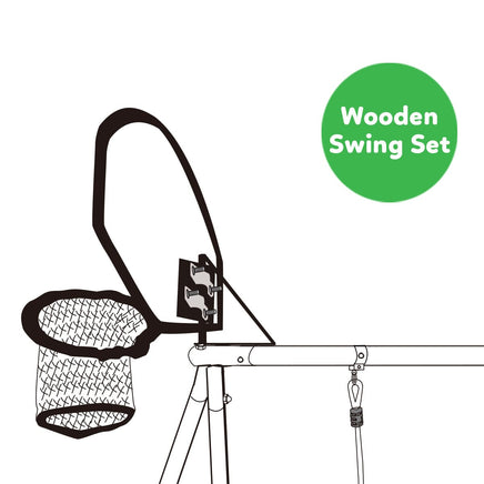 Lifespan Kids Swish Trampoline Basketball Ring with Timber Swing Set Adaptor Sports & Fitness Kings Warehouse 