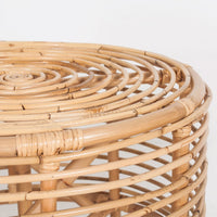 Lilac 61cm Rattan Round Side Table - Natural Kings Warehouse 