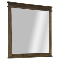 Lily Dresser Mirror Vanity Dressing Table Solid Pine Wood Frame - Rustic Grey bedroom furniture Kings Warehouse 
