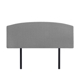 Linen Fabric Double Bed Curved Headboard Bedhead - Night Ash Furniture Kings Warehouse 