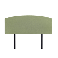 Linen Fabric Double Bed Curved Headboard Bedhead - Olive Green Kings Warehouse 