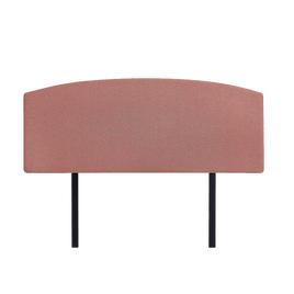 Linen Fabric Double Bed Curved Headboard Bedhead - Pearl Copper Brown Furniture Kings Warehouse 