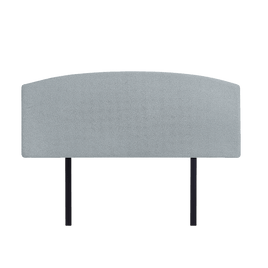 Linen Fabric Double Bed Curved Headboard Bedhead - Stone Grey Furniture Kings Warehouse 