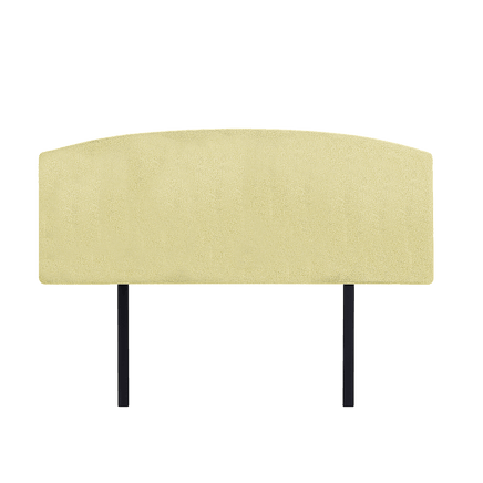 Linen Fabric Double Bed Curved Headboard Bedhead - Sulfur Yellow Furniture Kings Warehouse 